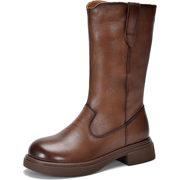 Amazon | [シュウカ] ロングブーツ ブーツ ブラウン 24.5cm レディース